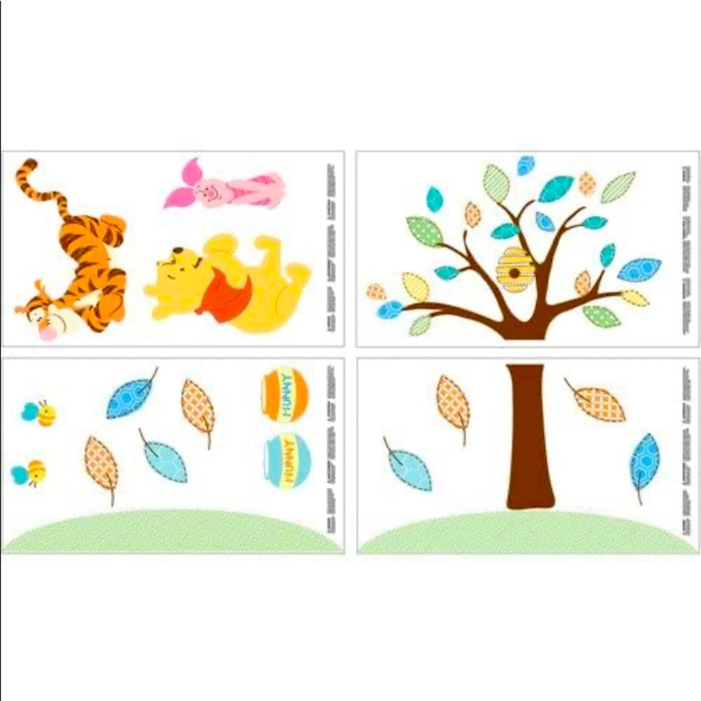 Disneys Pooh & Friends Wall Decal NWT